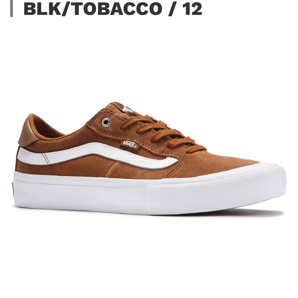 Vans Brown and White Low-Top Canvas Sneakers